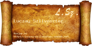 Luczay Szilveszter névjegykártya